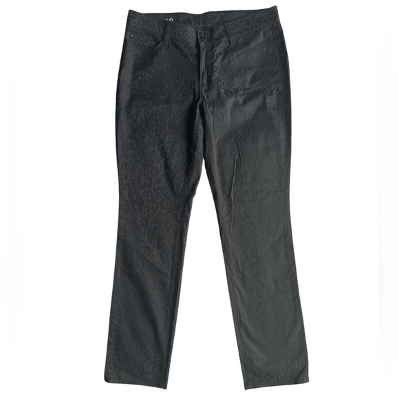 Ann Taylor Curvy Fit Leopard Print 5-Pocket Jean in Black Size 10 EUC - Picture 2 of 9